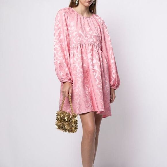 STINE GOYA Joy Kelly Dress Distortion Jacquard Pink - Picture 1 of 10
